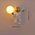 Contemporary Astronaut Glass Globe Wall Sconce Lamp 1-Light