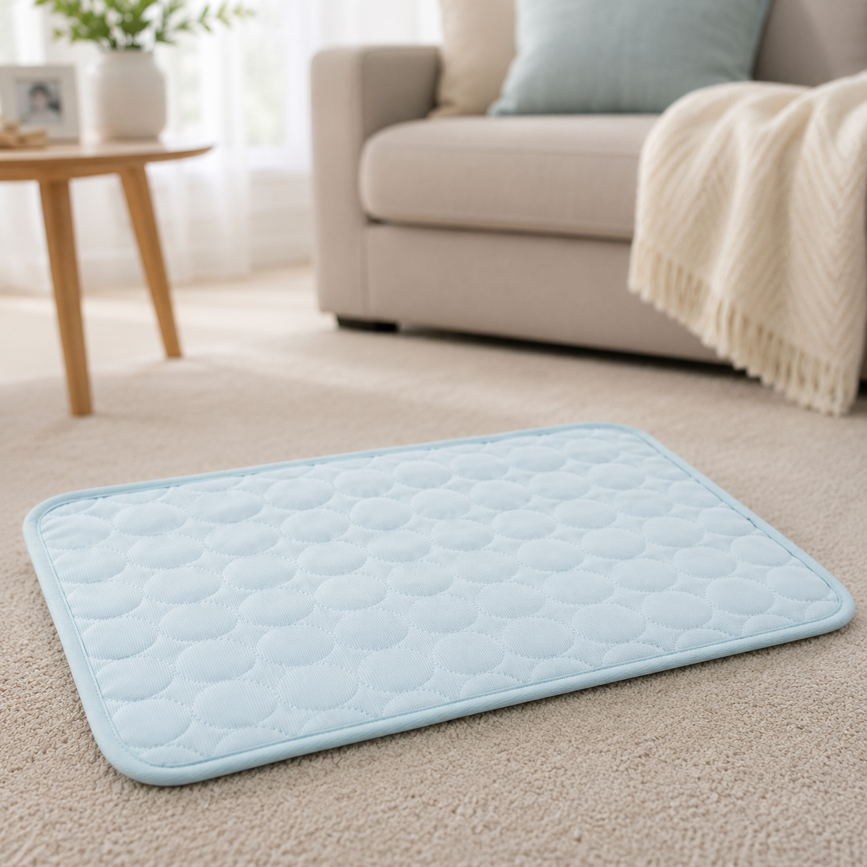 Cooling Pet Mat Soft Cooling Fabric Cushioned Pet Lounger for Cats and Dogs