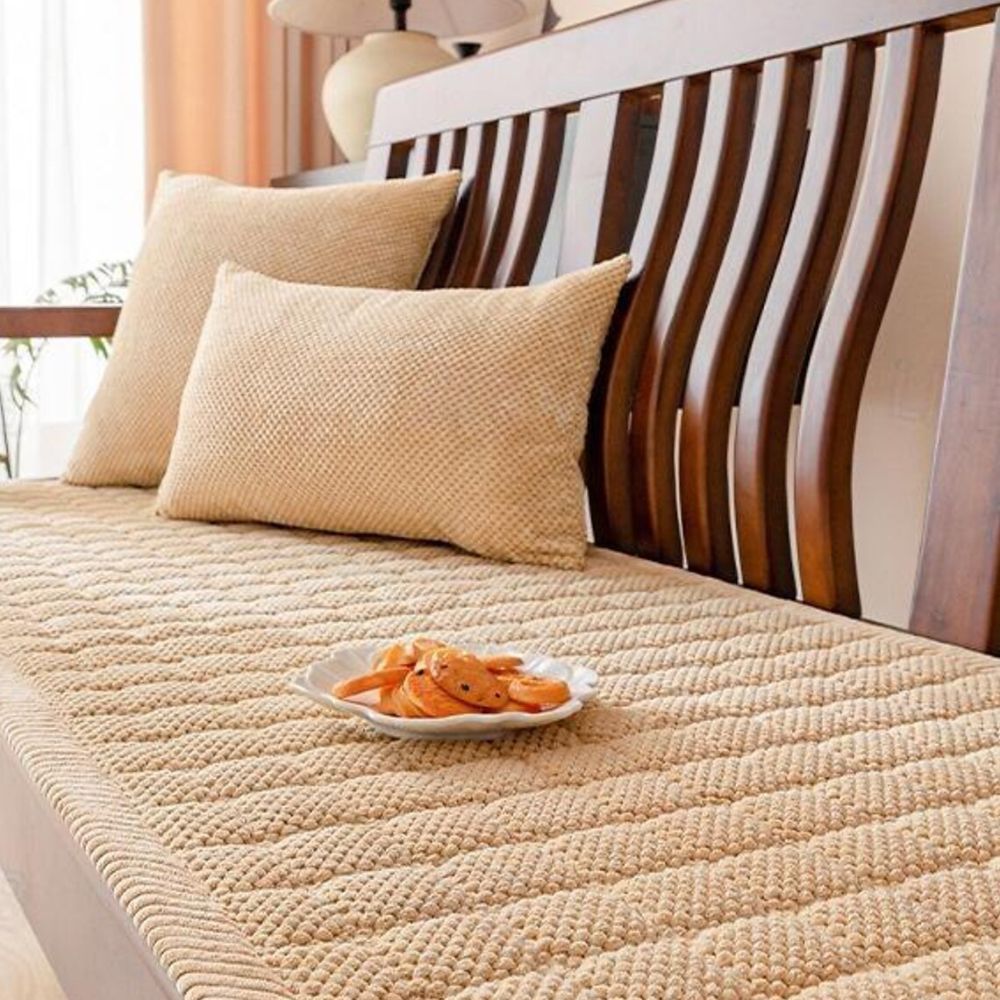 CordComfort: Sofa Cover with Cord Surface & Thick Padding – for Seating Furniture & Living Room