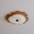 Cordelia Ruffled Glass Semi-Flush Ceiling Light