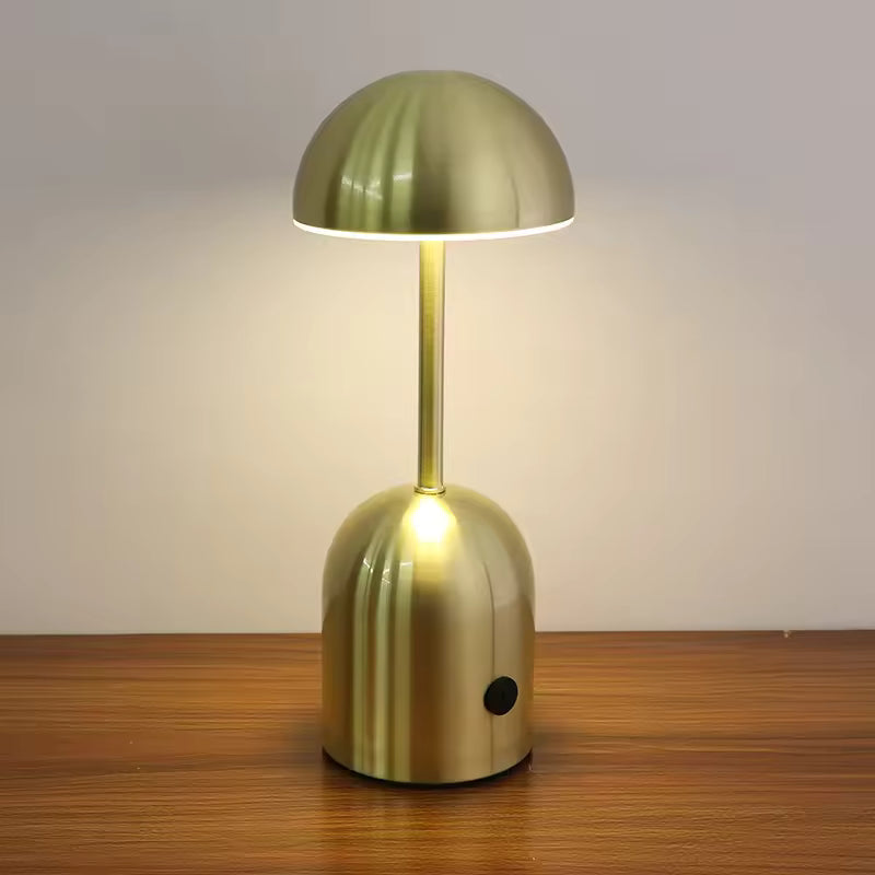 Cordless Desk Lamp, Metal Body, Rechargeable Battery, Dimmable LED
