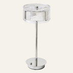 Crystal Glass Table Lamp, Cordless, Touch-Dimmable, 2700K LED
