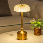 Cordless Table Lamp Metal USB Rechargeable Touch Dimmable