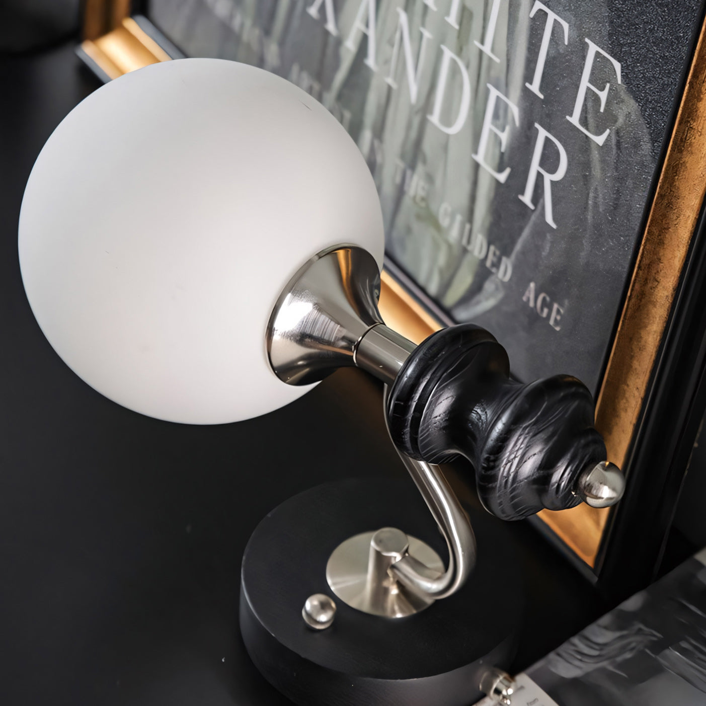 Coridon Spindle Globe Wall Sconce