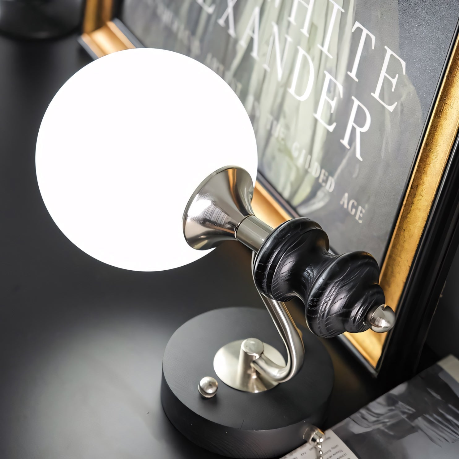Coridon Spindle Globe Wall Sconce