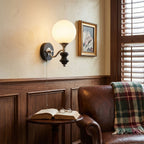 Coridon Spindle Globe Wall Sconce