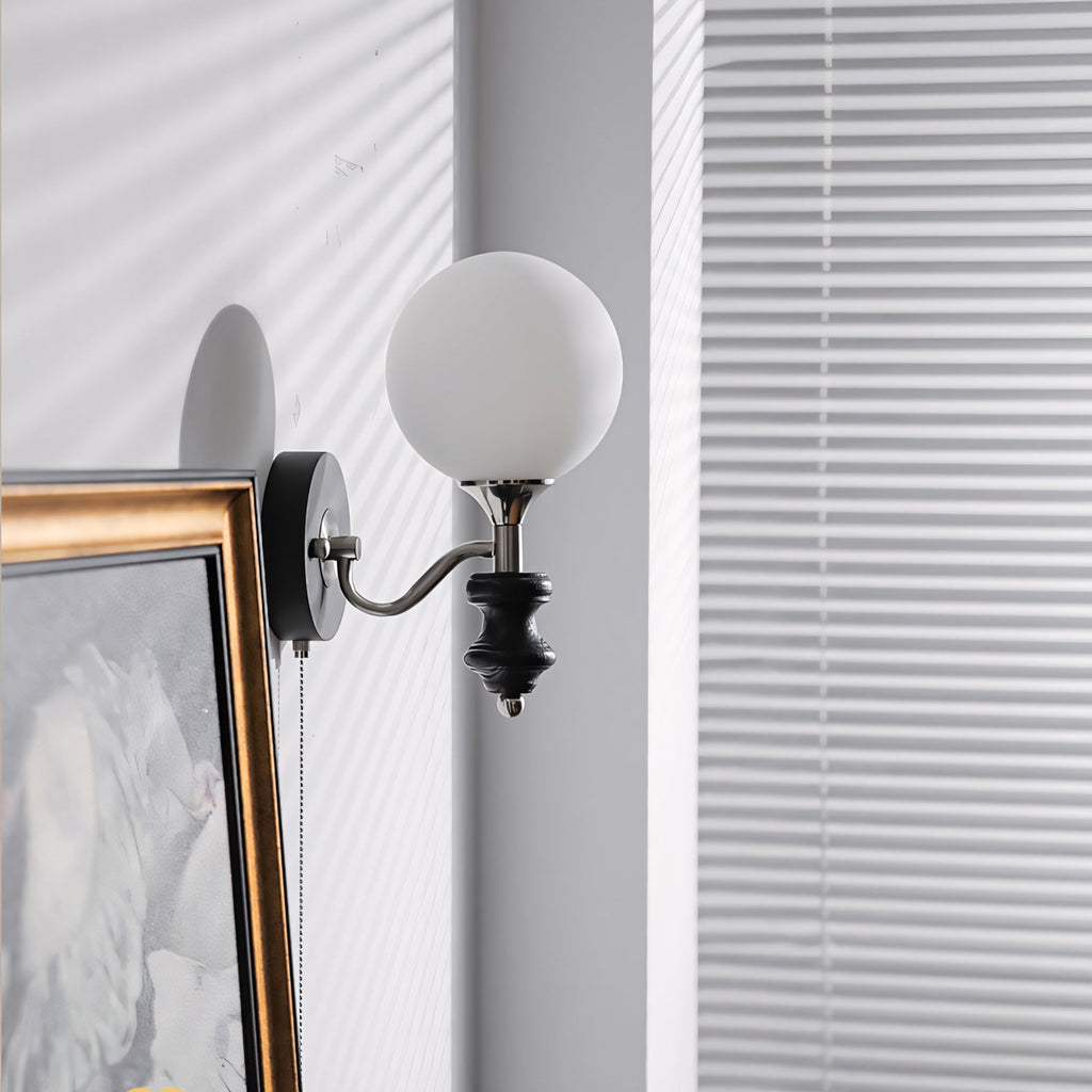 Coridon Spindle Globe Wall Sconce