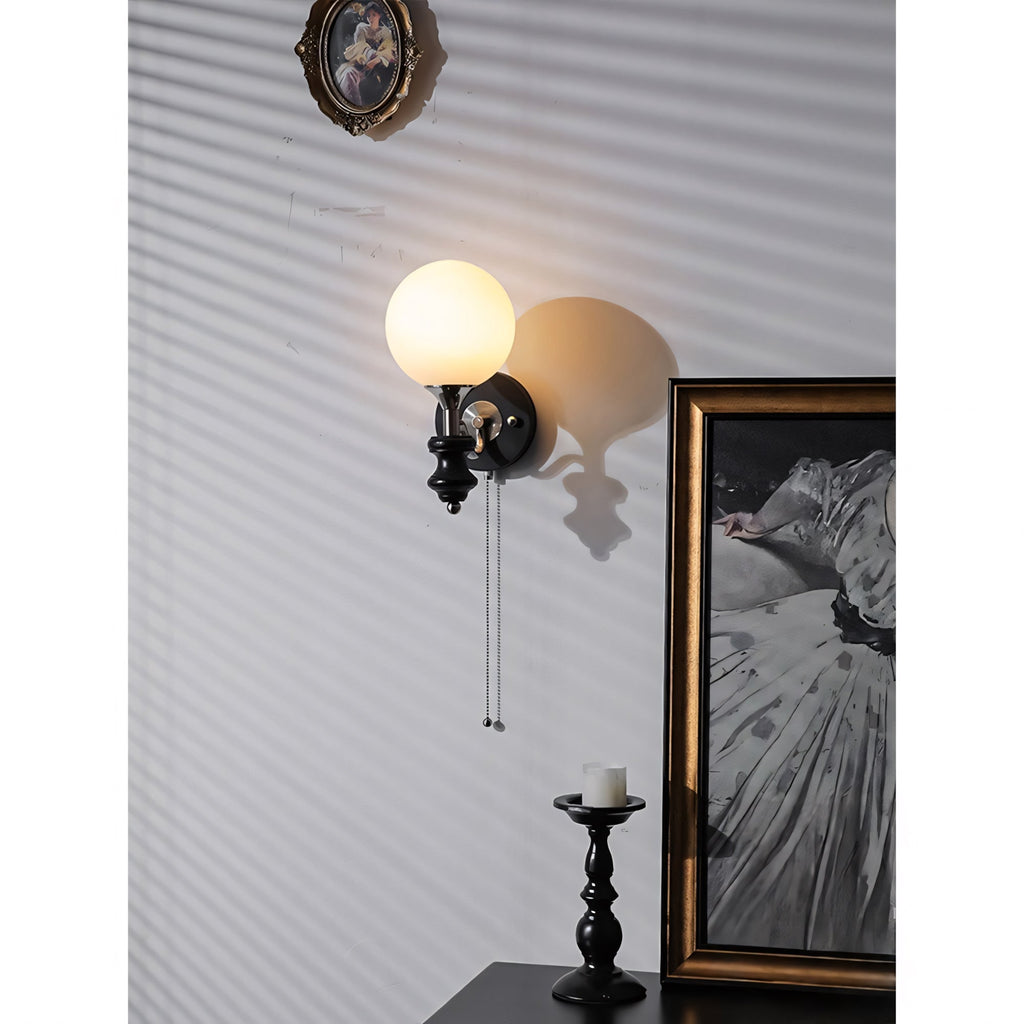 Coridon Spindle Globe Wall Sconce