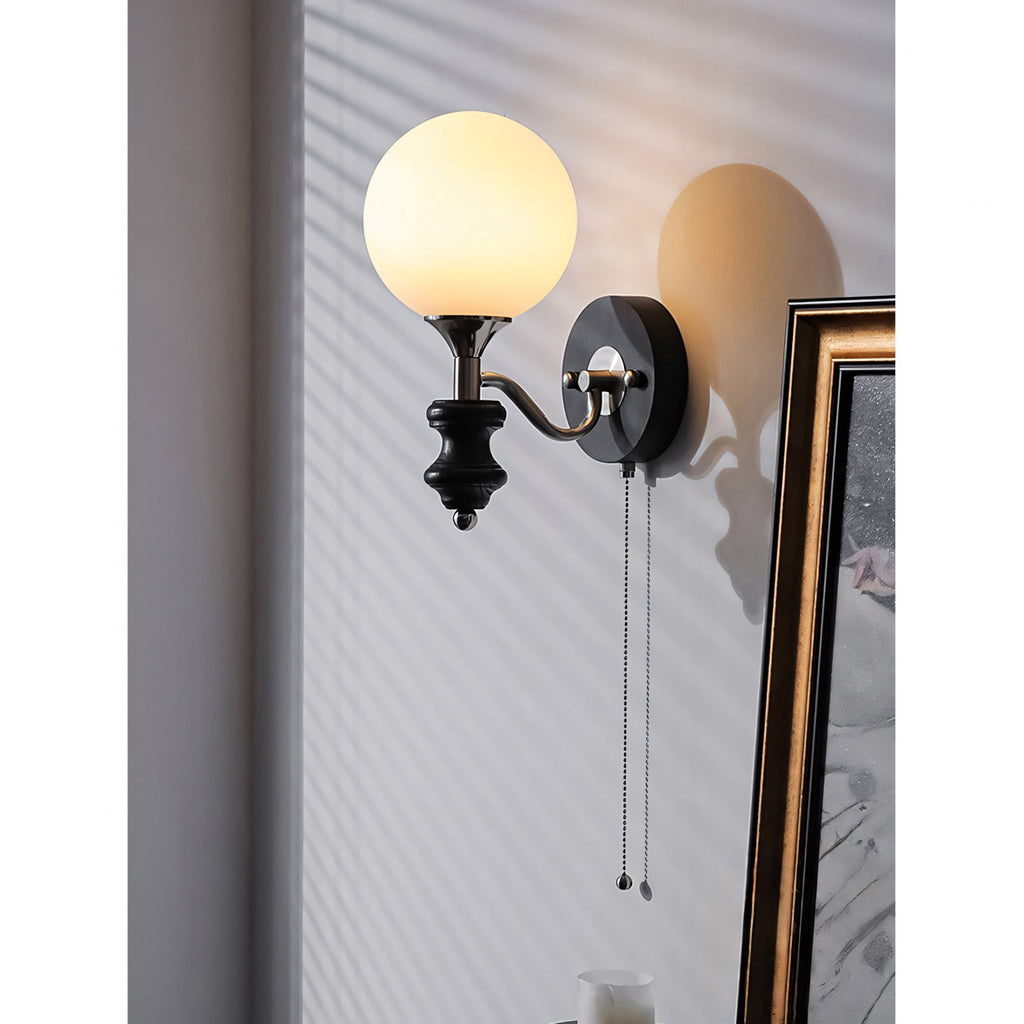 Coridon Spindle Globe Wall Sconce