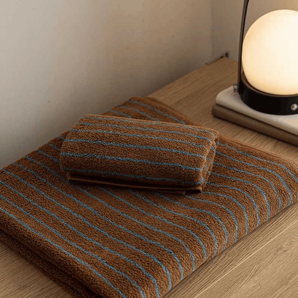 Cotton Bath Towel Yarn Dyed Striped 100% Combed Cotton Rectangle