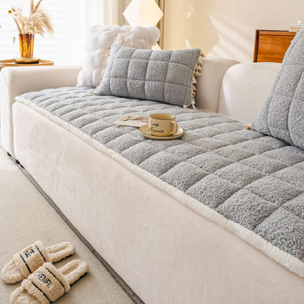 Couch Cover Plush Microfiber Anti Slip Design