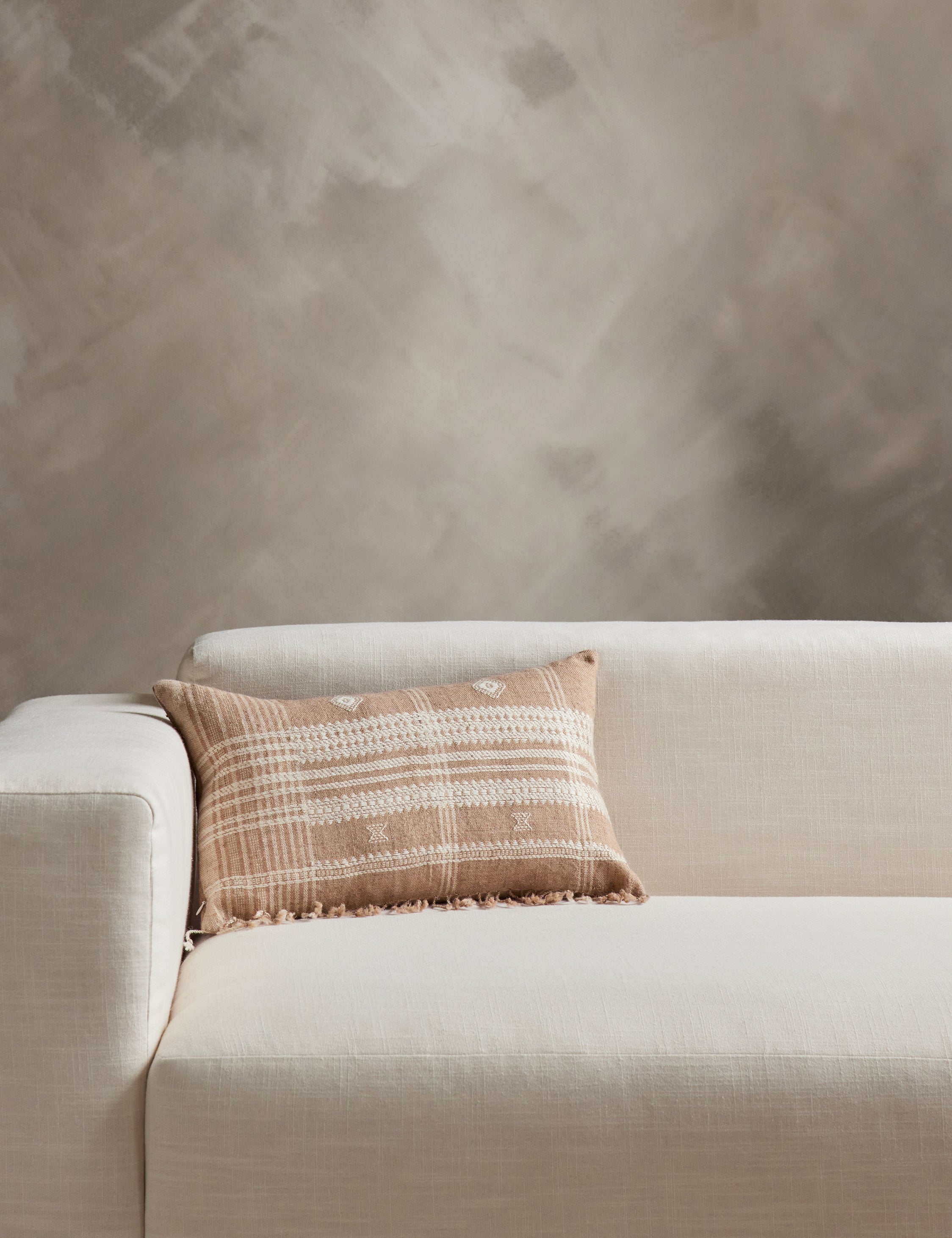 Kavi Throw Pillow | Hand Loomed Desi Wool, Geometric Patterns