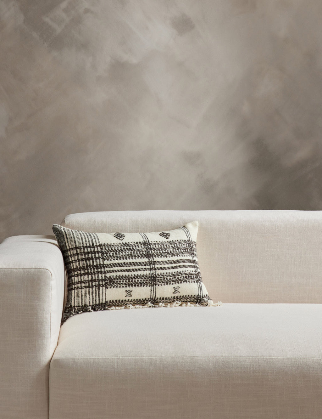 Kavi Throw Pillow | Hand Loomed Desi Wool, Geometric Patterns