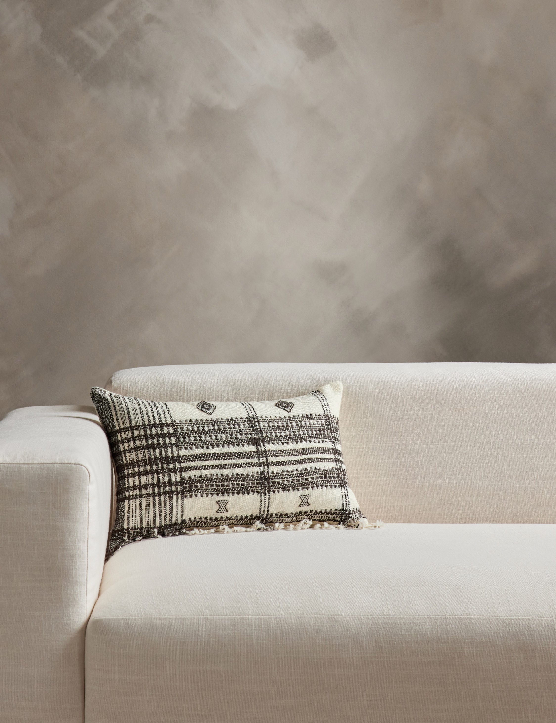 Kavi Throw Pillow | Hand Loomed Desi Wool, Geometric Patterns