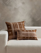 Kavi Throw Pillow | Hand Loomed Desi Wool, Geometric Patterns
