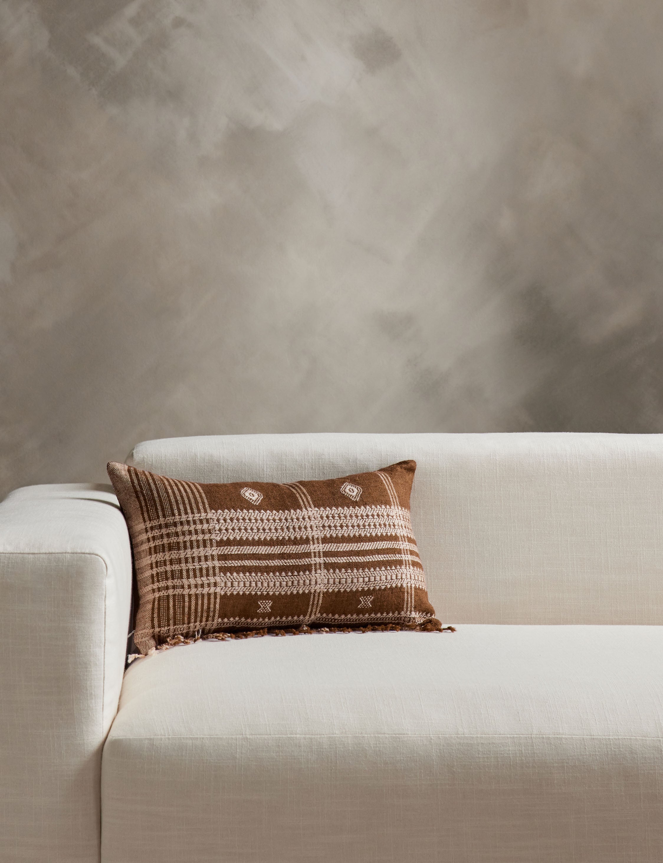 Kavi Throw Pillow | Hand Loomed Desi Wool, Geometric Patterns