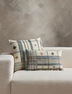 Kavi Throw Pillow | Hand Loomed Desi Wool, Geometric Patterns