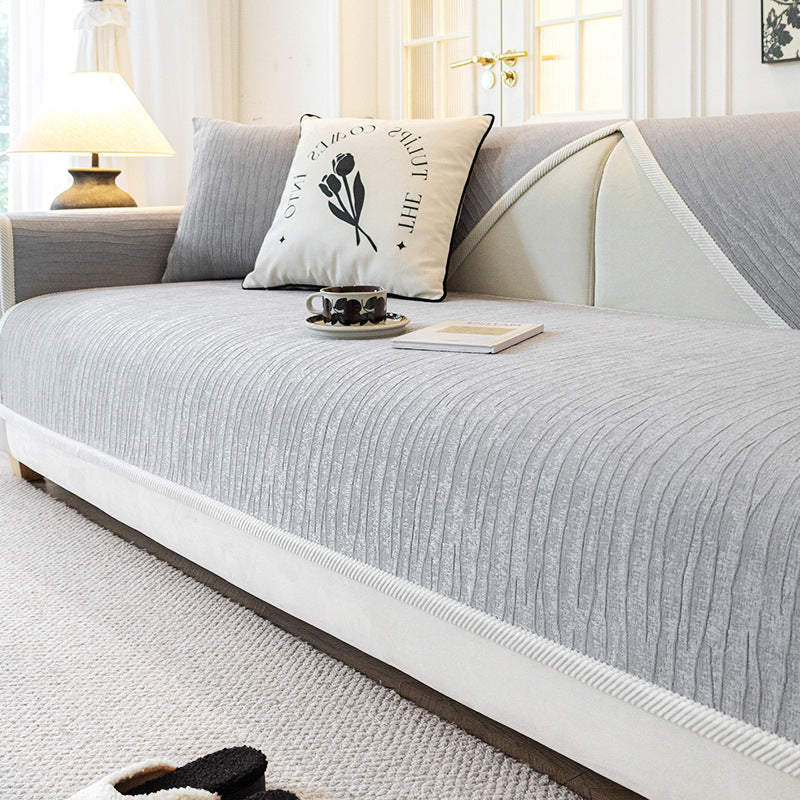 Sofa Cover Quilted Chenille Non Slip Pet Friendly Furniture Protector