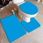 Bath Rug Set Soft Flannel Non Slip Fleece Backing 3 Piece Bathroom Mat Set