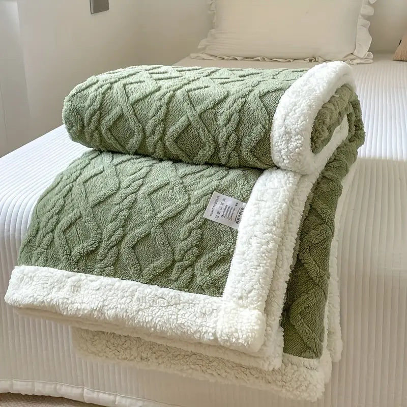 CozySherpa: Sherpa Fleece Blanket – Soft Living Room Blanket for Sofa & Bed