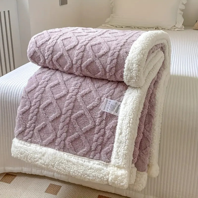 CozySherpa: Sherpa Fleece Blanket – Soft Living Room Blanket for Sofa & Bed