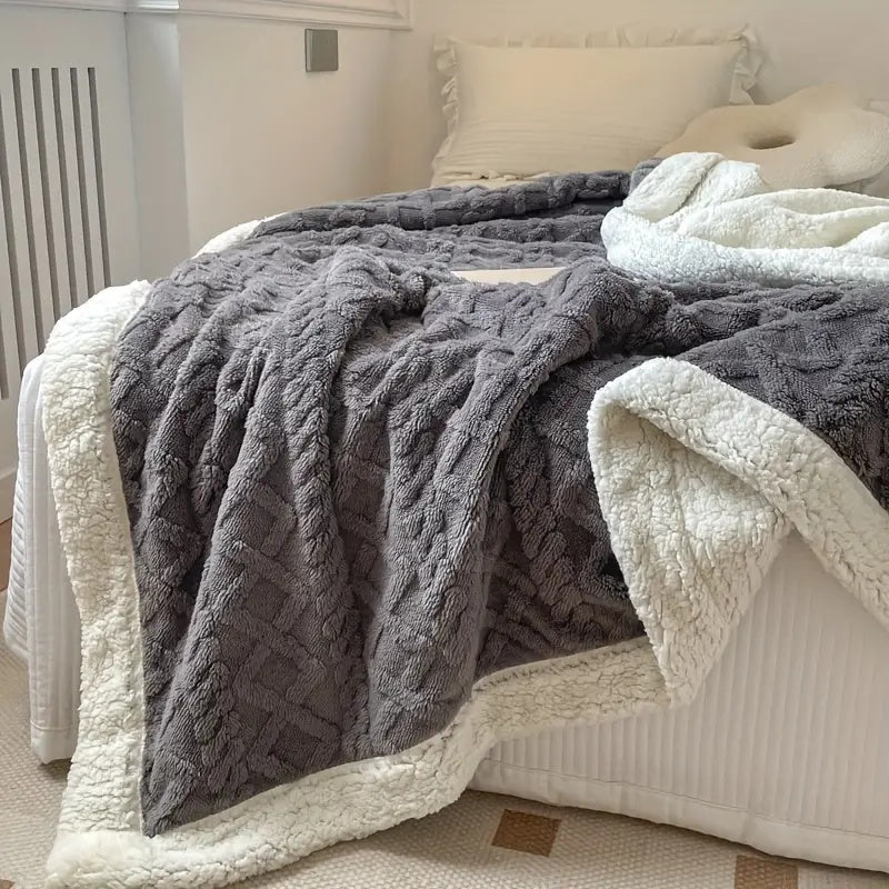 CozySherpa: Sherpa Fleece Blanket – Soft Living Room Blanket for Sofa & Bed