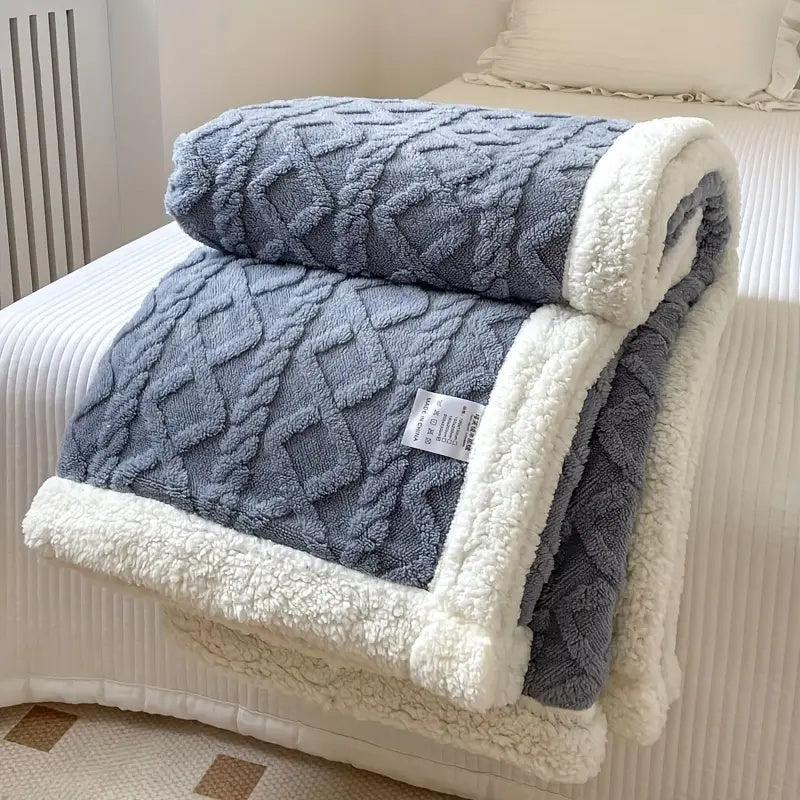 CozySherpa: Sherpa Fleece Blanket – Soft Living Room Blanket for Sofa & Bed