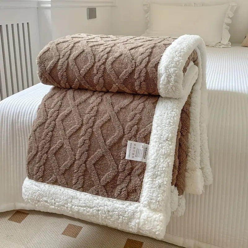 CozySherpa: Sherpa Fleece Blanket – Soft Living Room Blanket for Sofa & Bed