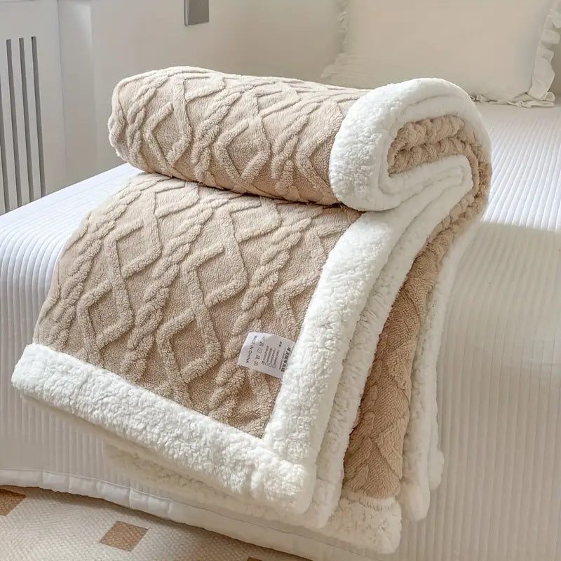 CozySherpa: Sherpa Fleece Blanket – Soft Living Room Blanket for Sofa & Bed