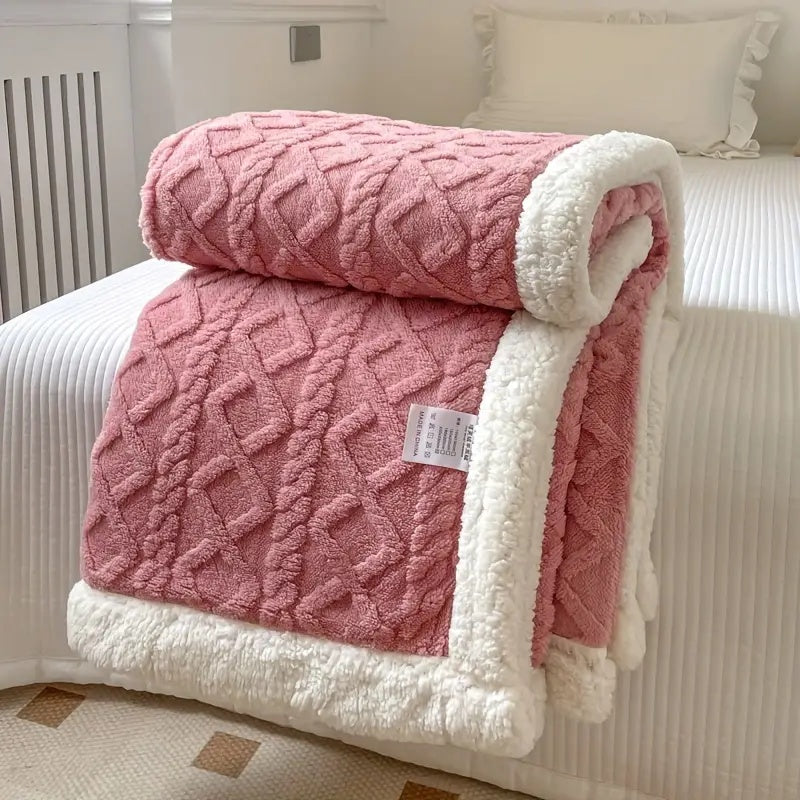 CozySherpa: Sherpa Fleece Blanket – Soft Living Room Blanket for Sofa & Bed