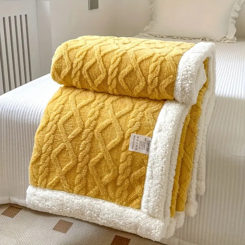 CozySherpa: Sherpa Fleece Blanket – Soft Living Room Blanket for Sofa & Bed