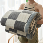 Blanket Fleece Diamond Pattern Machine Washable