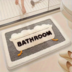 Bath Mat Plush Microfiber Non Slip Rubber Backing Quick Dry Tub Pattern