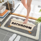 Bath Mat Plush Microfiber Non Slip Rubber Backing Quick Dry Tub Pattern