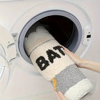 Bath Mat Plush Microfiber Non Slip Rubber Backing Quick Dry Tub Pattern