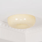 Modern Cream Donut Glass Flush Mount Ceiling Light 1-Light