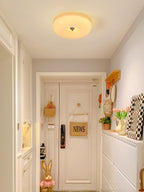 Modern Cream Donut Glass Flush Mount Ceiling Light 1-Light