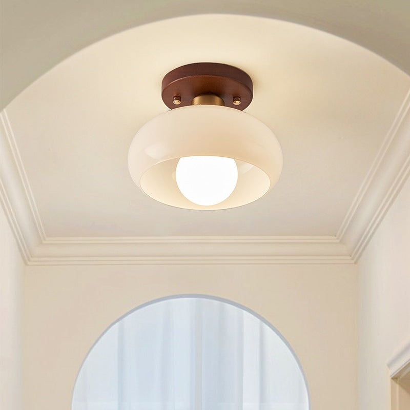 Creamara: LED Ceiling Light Bauhaus – Modern Design & Glass