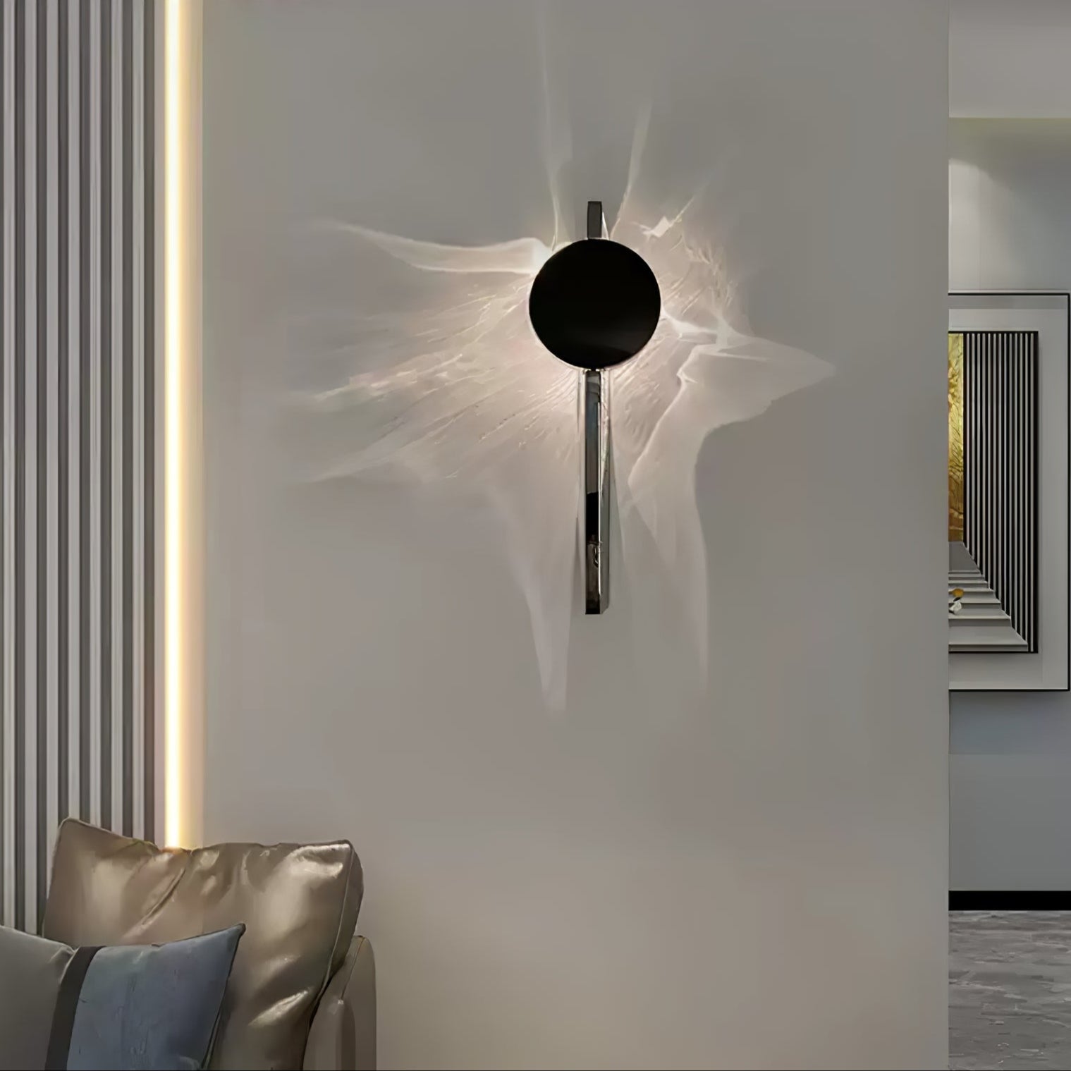 Bello LED Wandlamp | Artistiek Lichteffect, Chroom Afwerking