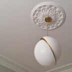 Lira Hanglamp | Acryl met Messing Accenten, Verstelbare Kabel