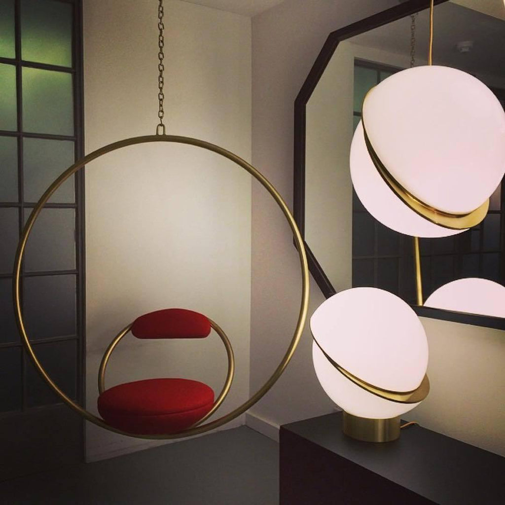 Lira Hanglamp | Acryl met Messing Accenten, Verstelbare Kabel