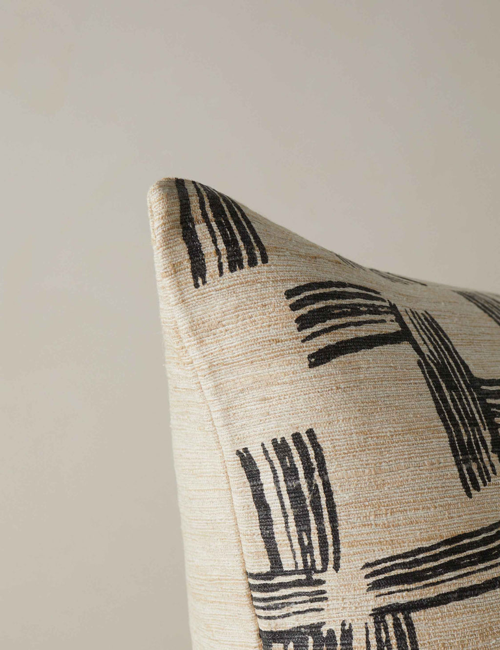 Crescendo Silk Pillow | Brushwork Cross Motif, Luxe Texture