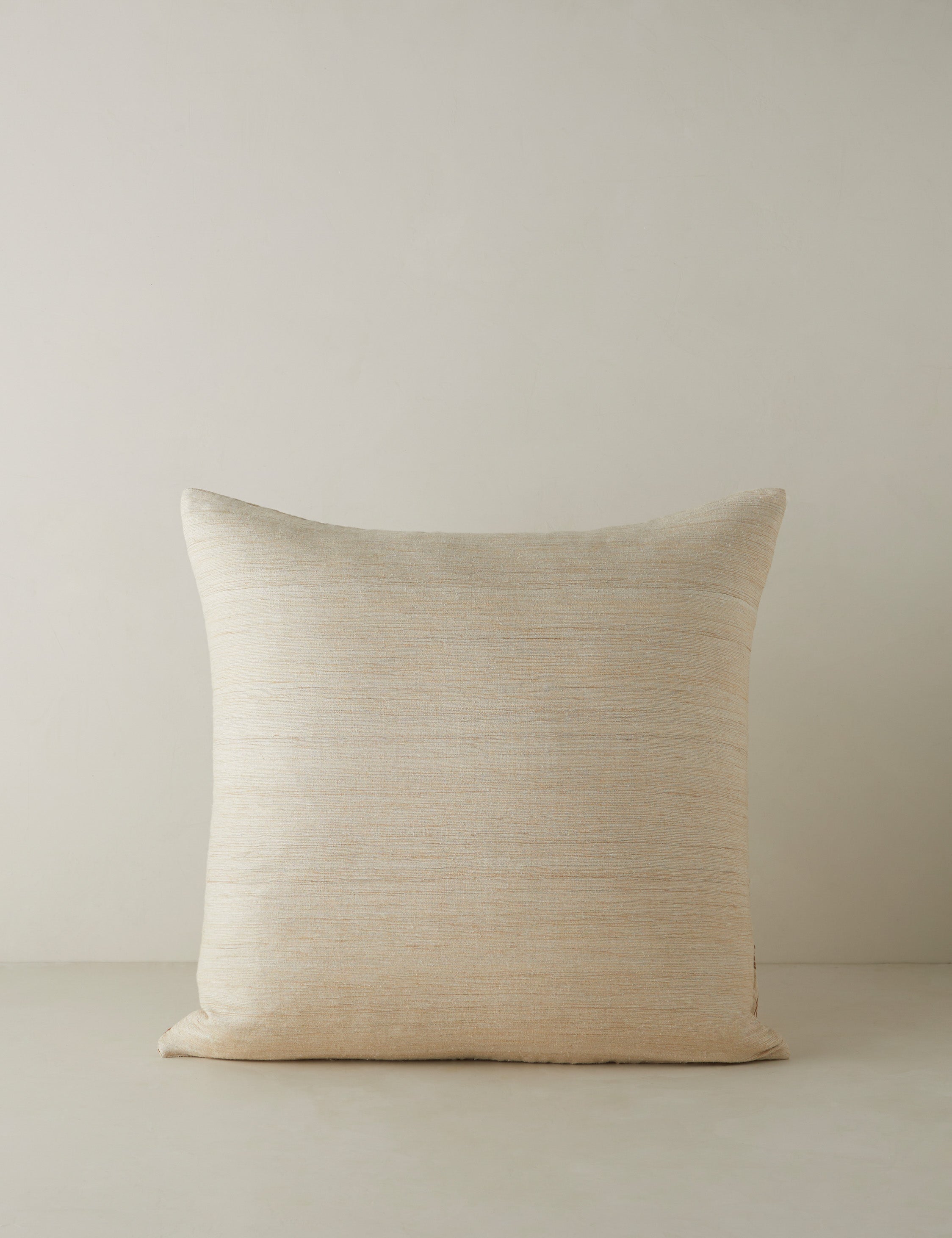 Crescendo Silk Pillow | Brushwork Cross Motif, Luxe Texture