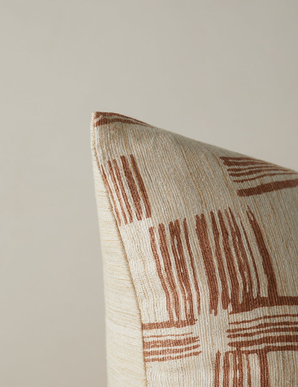 Crescendo Silk Pillow | Brushwork Cross Motif, Luxe Texture