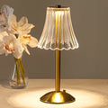 CrystalGlanz: Golden Crystal Table Lamp – LED Touch Lamp with Dimmable Light