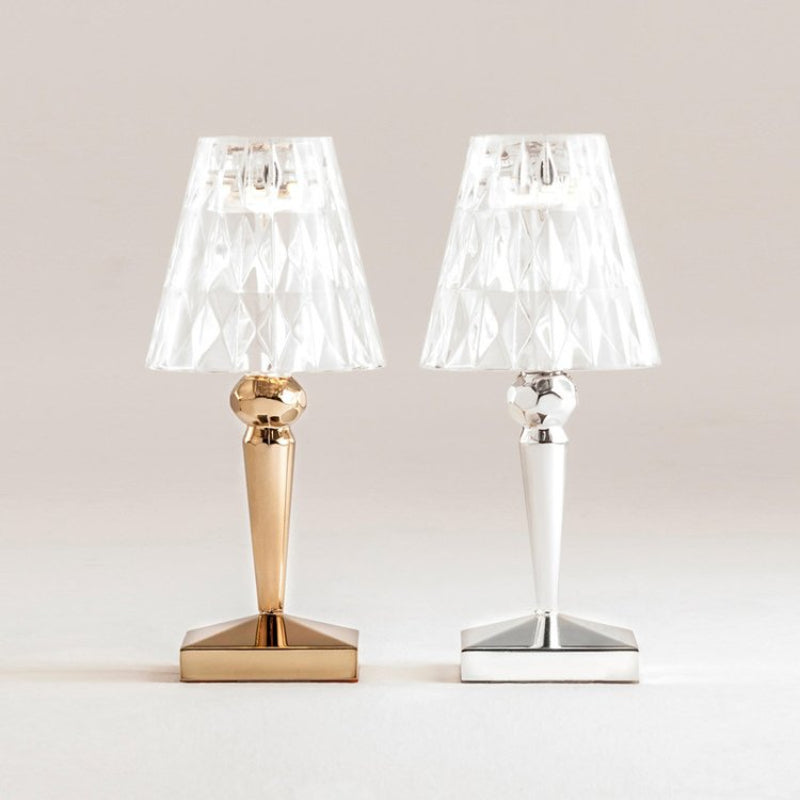 Crystal LED Lamp - Touch Control, Rechargeable & Dimmable