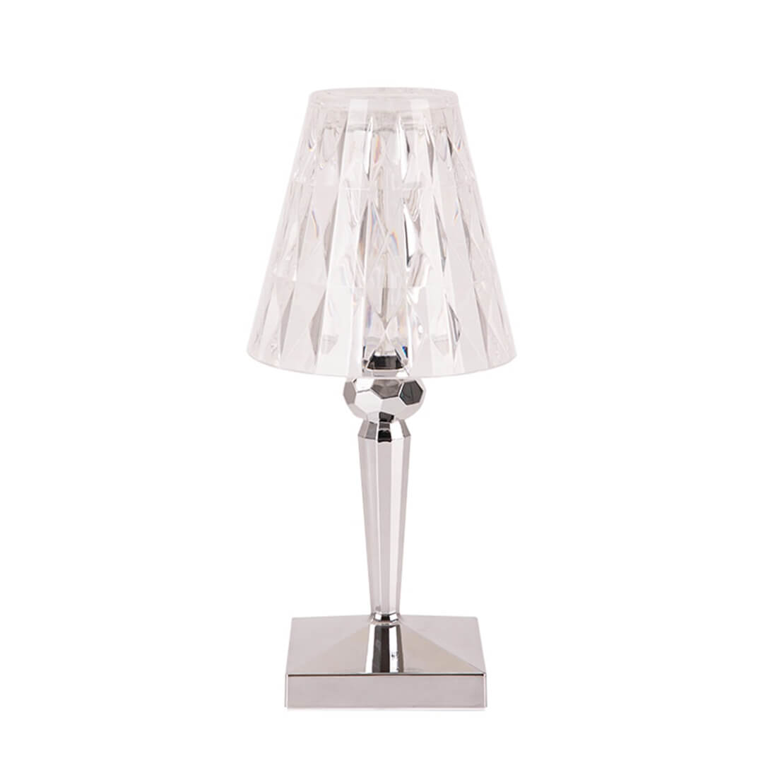 Crystal LED Lamp - Touch Control, Rechargeable & Dimmable