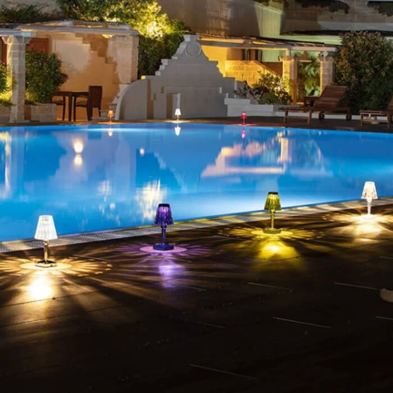 Crystal LED Lamp - Touch Control, Rechargeable & Dimmable