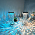 Crystal Table Lamp, Touch Control, 16-Color, Rechargeable LED