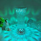 Crystal Table Lamp, Touch Control, 16-Color, Rechargeable LED